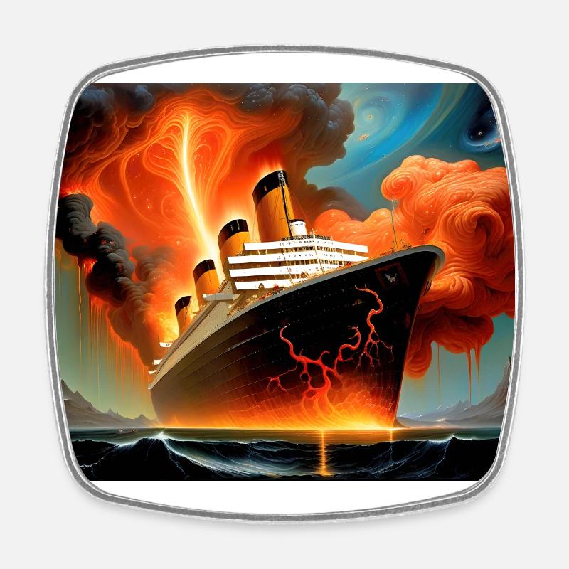 Nature's Fury #11 - Square fridge magnet - white