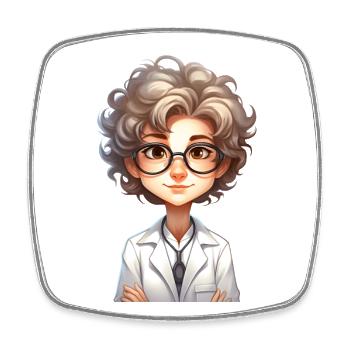 Portrait of a young woman in cartoon style - Square fridge magnet - white - Front
