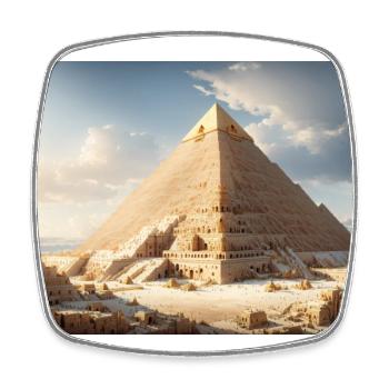 Ägyptische Pyramiden - Viereckiger Kühlschrankmagnet - Weiß - Vorne