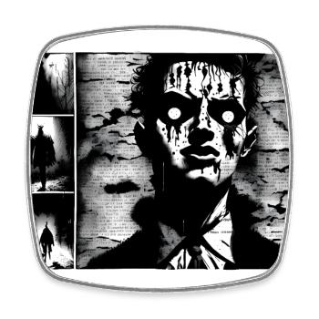 L'agent #2 - Magnet carré - blanc - Devant