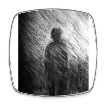 THE OUTSIDER - Square fridge magnet - white - Front