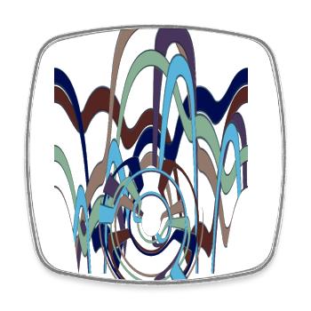 Abstract No. 56 - Square fridge magnet - white - Front