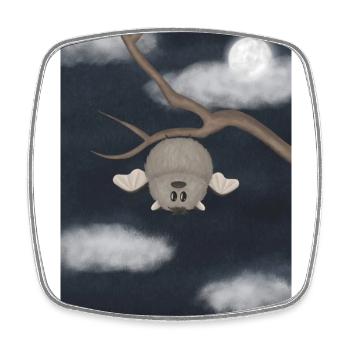 A little bat - Square fridge magnet - white - Front