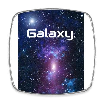 Galaxy Word Universe Stars Milky Way Cadeau - Magnet carré - blanc - Devant