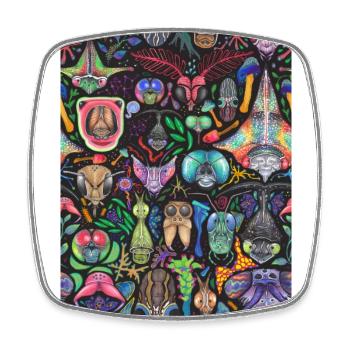 shrugbug - Square fridge magnet - white - Front