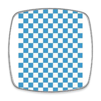 Checkered checkered box checkerboard - Square fridge magnet - white - Front