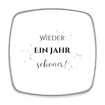 Gift colleague girlfriend wife over 30, birthday - Square fridge magnet - white - Front
