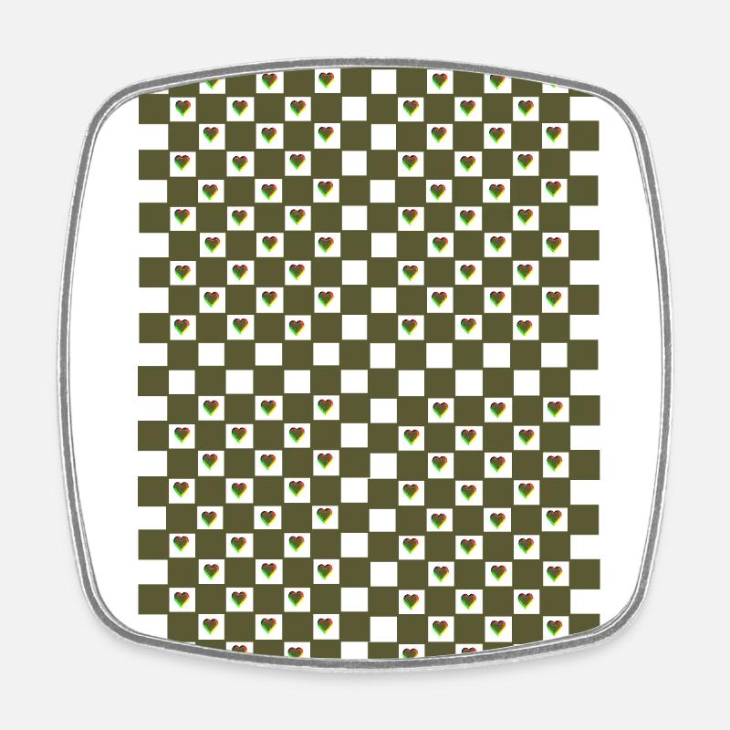 Heart design - Square fridge magnet - white
