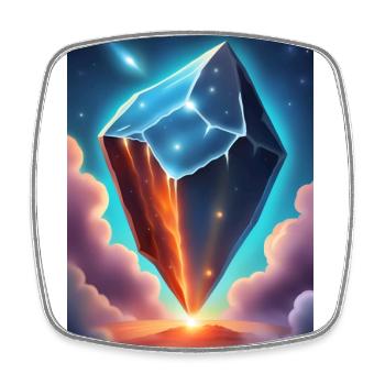 Eisiger Meteor - Viereckiger Kühlschrankmagnet - Weiß - Vorne