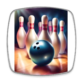 Superbe cadeau de fête des pères de bowling - Magnet carré - blanc - Devant