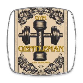 Gymnase Gentleman - Magnet carré - blanc - Devant