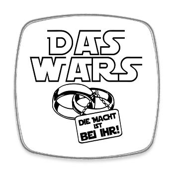Junggesellenabschied - das wars die macht ist (25) - Viereckiger Kühlschrankmagnet - Weiß - Vorne
