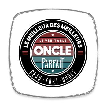 Le véritable oncle parfait - Magnet carré - blanc - Devant