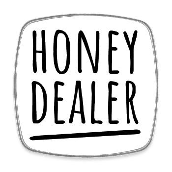 Honey Dealer Imker Biene Honig Bienen Imkerei Wabe - Viereckiger Kühlschrankmagnet - Weiß - Vorne