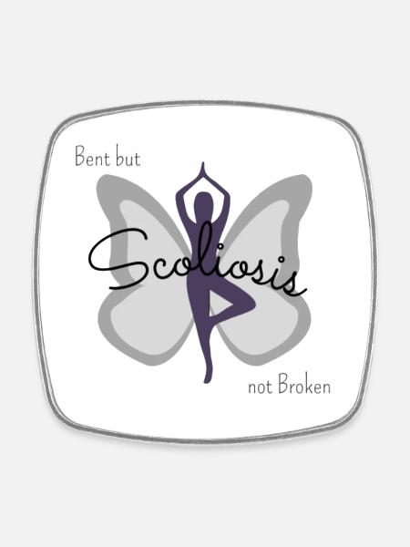 Scoliosis - Square fridge magnet - white