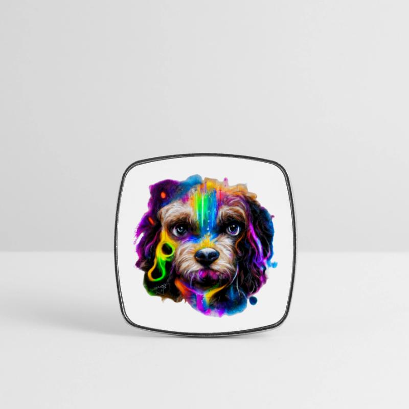 Cavapoo Design in Farbe Viereckiger Kühlschrankmagnet