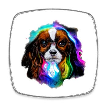 Cavalier King Charles Spaniel Design en couleur - Magnet carré - blanc - Devant