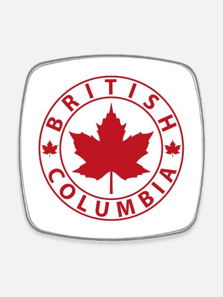 Colombie-Britannique - Magnet carré - blanc