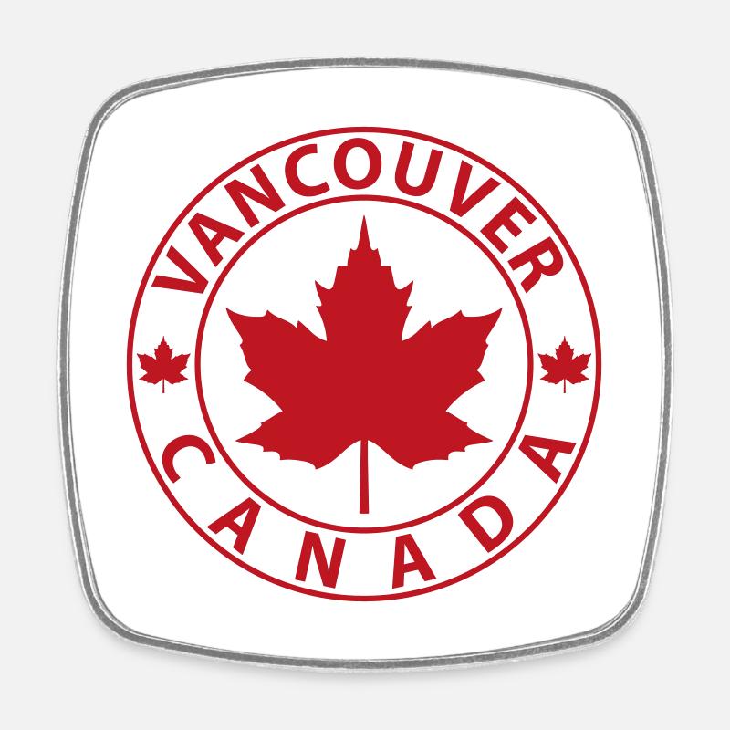 Vancouver - Square fridge magnet - white