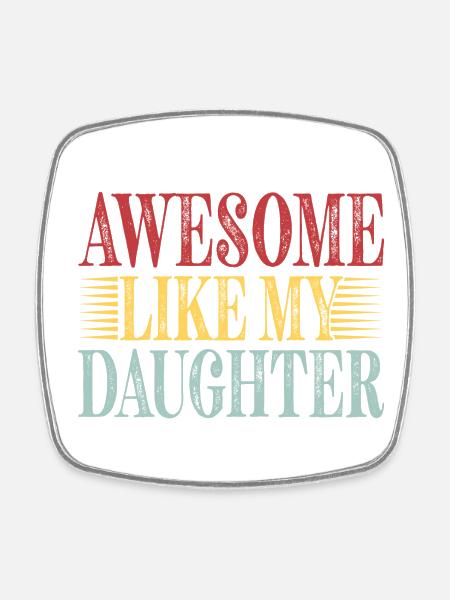 Father's Day - Square fridge magnet - white