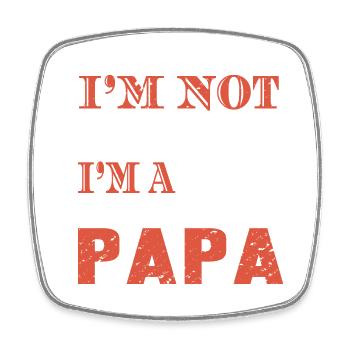 Father's Day - Square fridge magnet - white - Front
