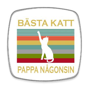 Best cat dad ever best cat dad kitten - Square fridge magnet - white - Front