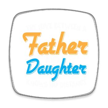 father and daughter / father / daughter / gift - Square fridge magnet - white - Front