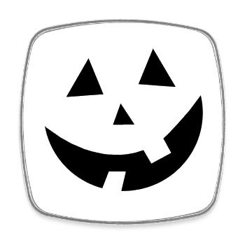 Halloween - Square fridge magnet - white - Front