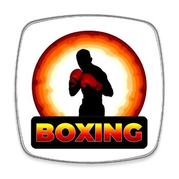 Boxing - Square fridge magnet - white - Front