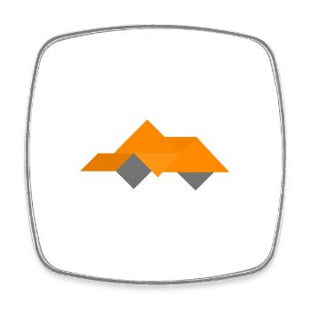 Sports Car - Tangram - Square fridge magnet - white - Front