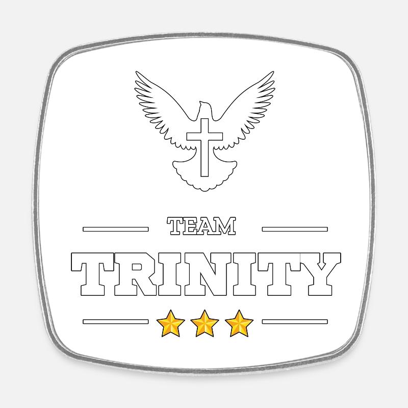TEAM TRINITY - Viereckiger Kühlschrankmagnet - Weiß