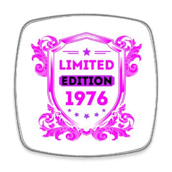 1976 - Square fridge magnet - white - Front