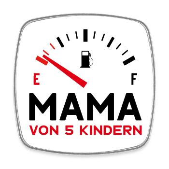 MAMA 5 KINDER MUTTER FÜNF KINDER MUTTERTAG - Viereckiger Kühlschrankmagnet - Weiß - Vorne