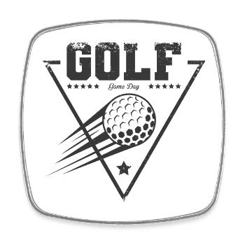 Vintage Retro Golf | Golfer - Viereckiger Kühlschrankmagnet - Weiß - Vorne