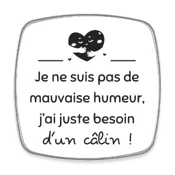 Juste besoin d'un câlin | Idée cadeau - Magnet carré - blanc - Devant
