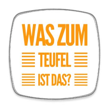 was ist das? - Viereckiger Kühlschrankmagnet - Weiß - Vorne