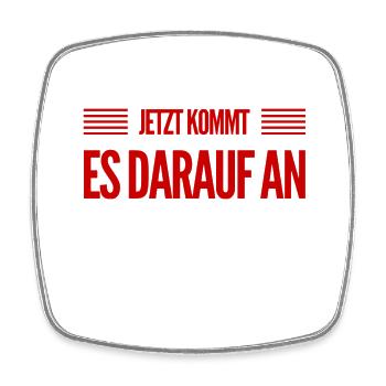 jetzt wird es ernst - Viereckiger Kühlschrankmagnet - Weiß - Vorne