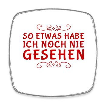 das ist neu für mich - Viereckiger Kühlschrankmagnet - Weiß - Vorne