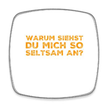 was ist los? - Viereckiger Kühlschrankmagnet - Weiß - Vorne