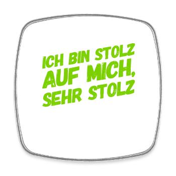 das habe ich gut gemacht - Viereckiger Kühlschrankmagnet - Weiß - Vorne