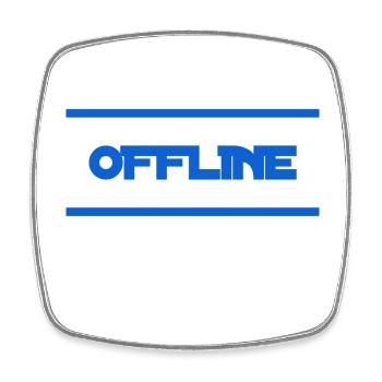 ich mag es offline - Viereckiger Kühlschrankmagnet - Weiß - Vorne