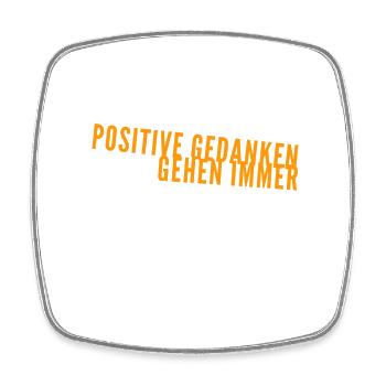 ich mag positive Gedanken - Viereckiger Kühlschrankmagnet - Weiß - Vorne
