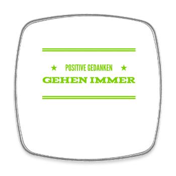 ich liebe positive Gedanken - Viereckiger Kühlschrankmagnet - Weiß - Vorne
