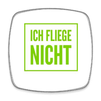 ich habe Flugangst - Viereckiger Kühlschrankmagnet - Weiß - Vorne