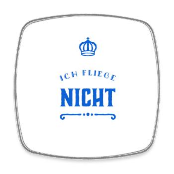 keine Lust zu fliegen - Viereckiger Kühlschrankmagnet - Weiß - Vorne