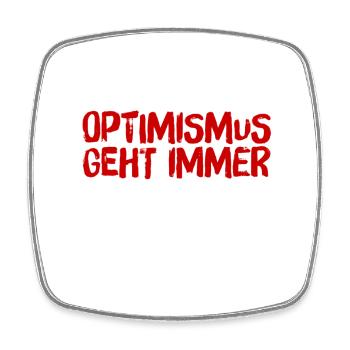 ich liebe Optimismus - Viereckiger Kühlschrankmagnet - Weiß - Vorne