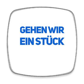 Lust auf einen Spaziergang? - Viereckiger Kühlschrankmagnet - Weiß - Vorne