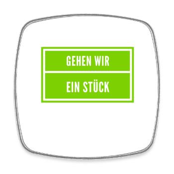 gehen wir spazieren - Viereckiger Kühlschrankmagnet - Weiß - Vorne