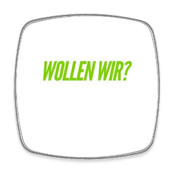 hast du Bock? - Viereckiger Kühlschrankmagnet - Weiß - Vorne