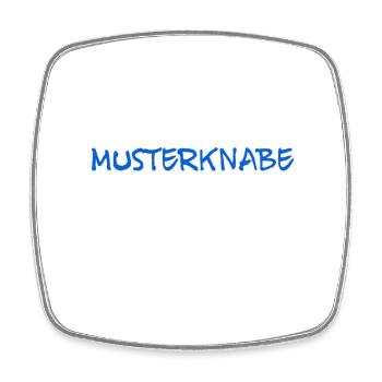 Musterknabe - Viereckiger Kühlschrankmagnet - Weiß - Vorne